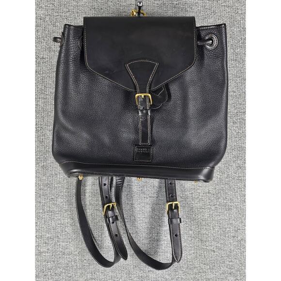 DOONEY & BOURKE VINTAGE 80's WOMEN'S BLACK AWL LEATHER BACKPACK 12x10x4" - Picture 14 of 16